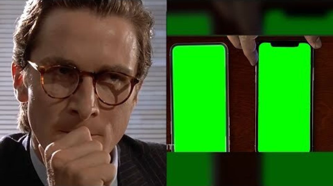 American Psycho iPhone Business Card Green Screen Meme download